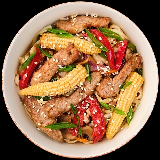 Удон зі свининою