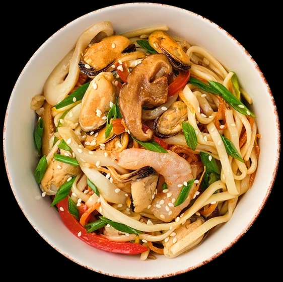 Удон з морепродуктами