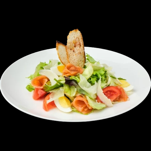 Салат Цезар з лососем